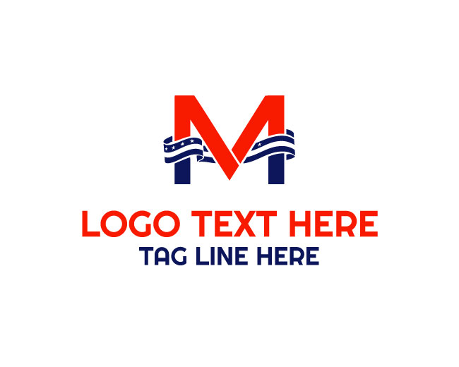 Modern Ribbon M Logo