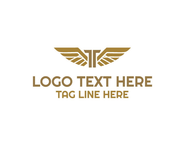  Winged Letter T Logo