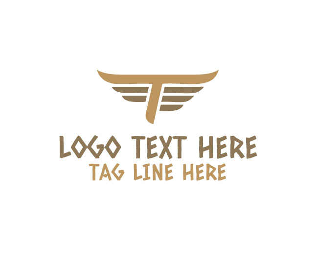 Winged Letter T Logo