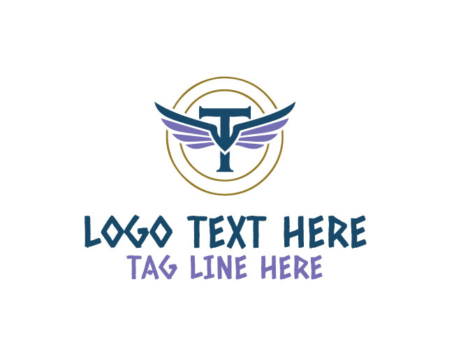 Wings Letter T Logo