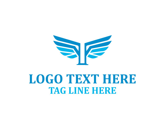 Stylish Wing Letter T Logo