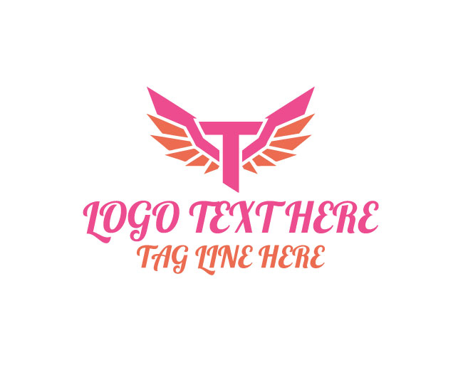 Generic Wings Letter T Logo