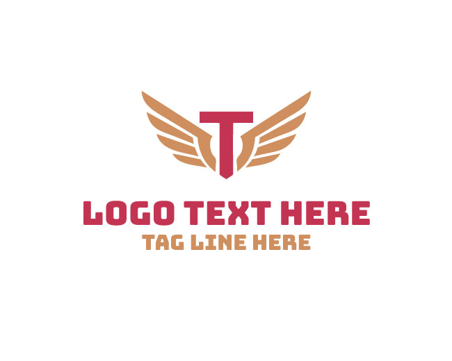 Letter T Wings Logo