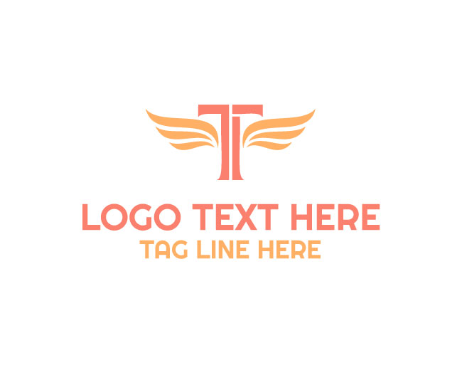 Wings Letter T Logo