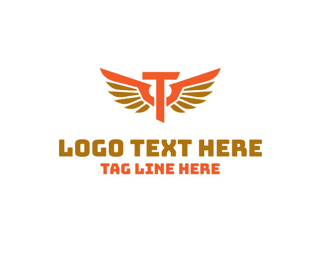 Letter T Wings Logo