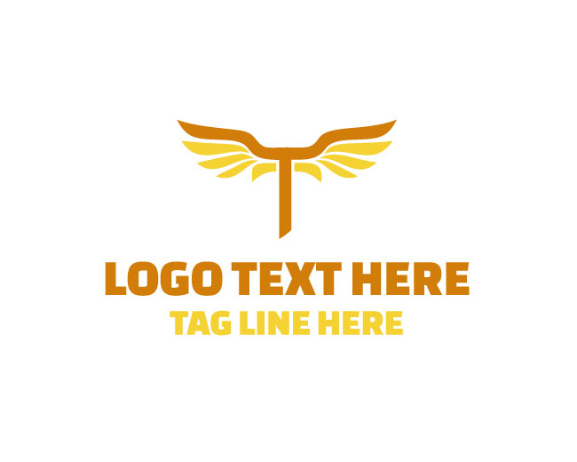 Letter T Wings Logo