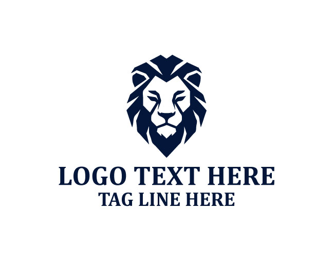  Geometric Lion Face Logo