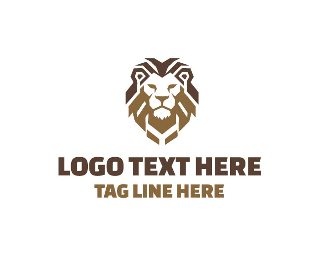Geometric Lion Mane Logo