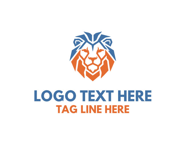 Geometric Alpha Lion Logo