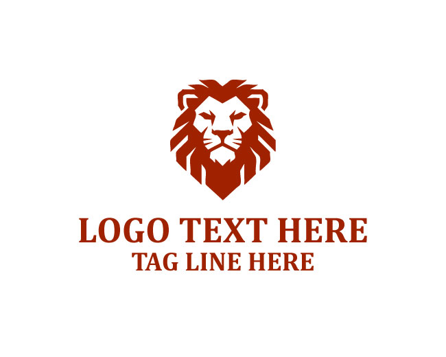 Geometric Lion Crest Logo