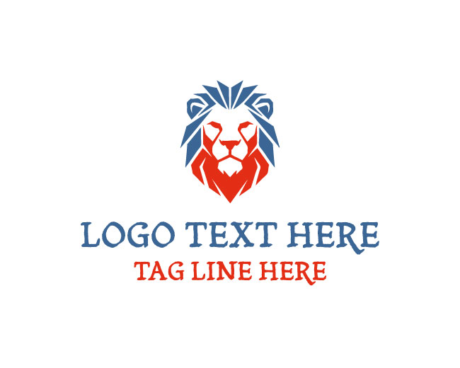 Geometric Majestic Lion Logo