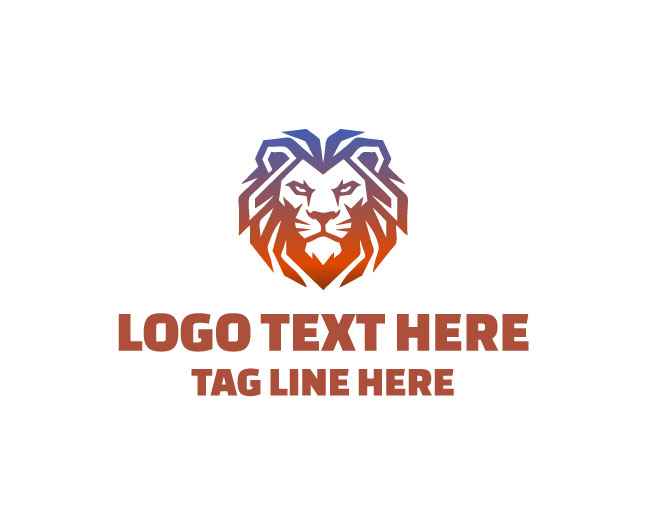 Geometric Pride Lion Logo