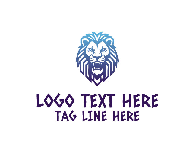  Geometric Lion Spirit Logo
