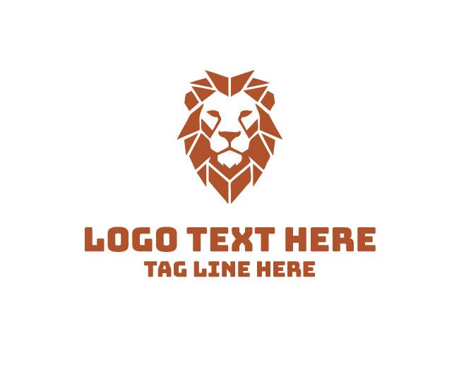  Geometric Lion Logo