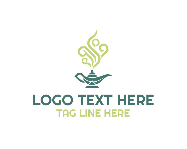 Minimalist Aladdin Lamp Logo
