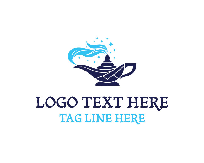 Sleek Genie Lamp Logo