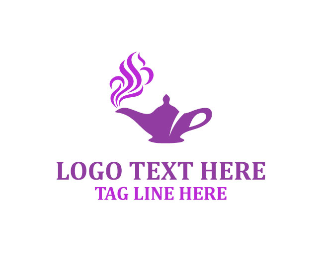 Elegant Genie Lamp Logo