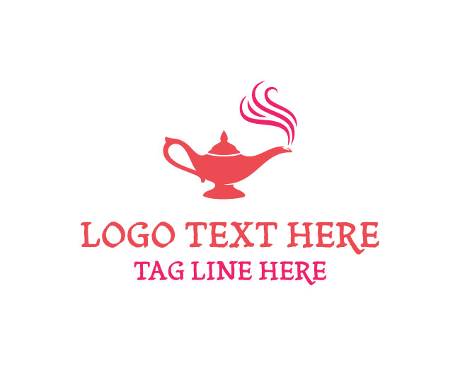 Stylish Aladdin Lamp Logo