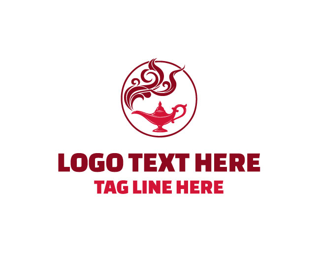  Elegant Stylish Aladdin Lamp Logo