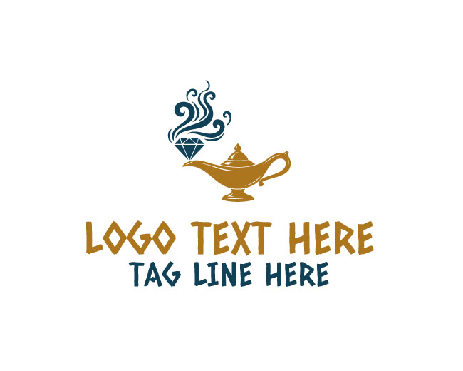 Diamond Aladdin Lamp Logo