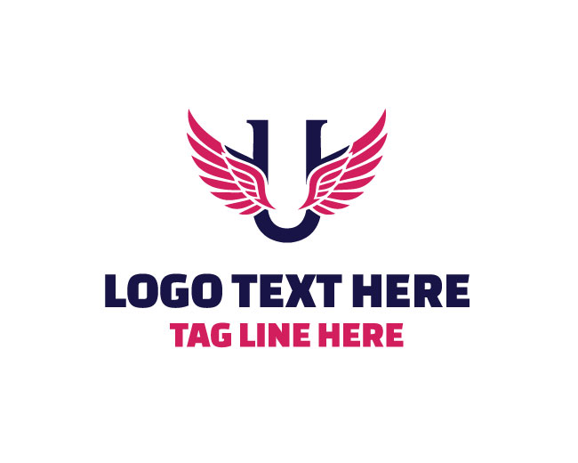  Falcon Letter U Wings Logo