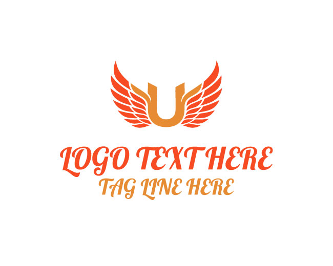 Victory Letter U Wings Logo