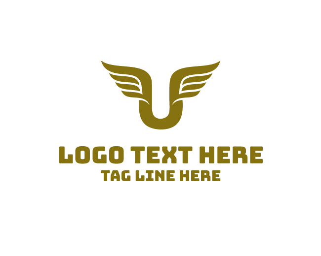 Noble letter U Wings Logo