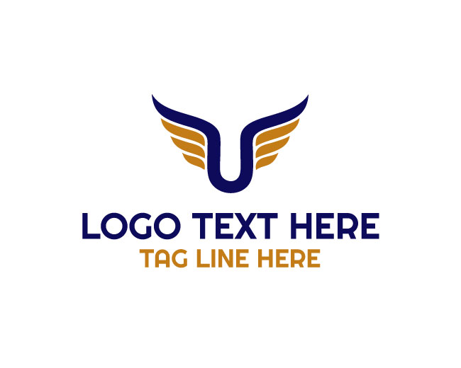 Sky Reach Letter U Wings Logo