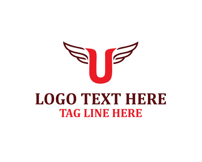 Letter U Wings Logo