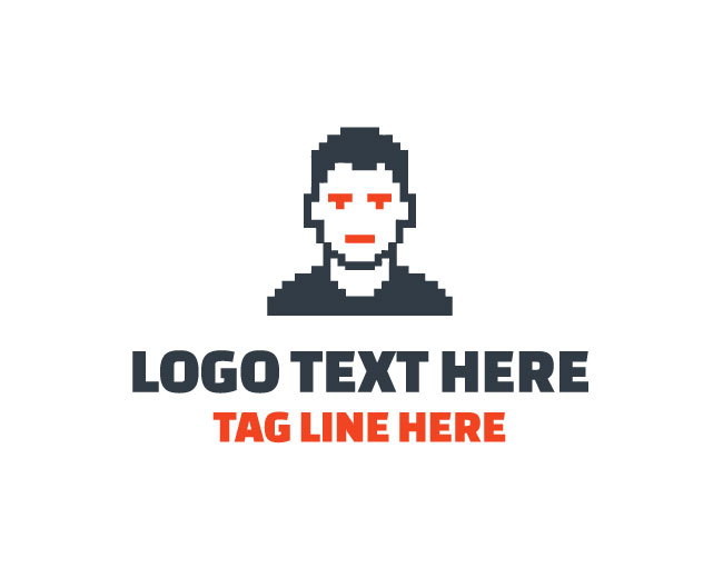  Digital Pixel Man Logo
