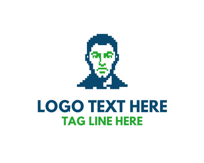 Tech Pixel Man Logo
