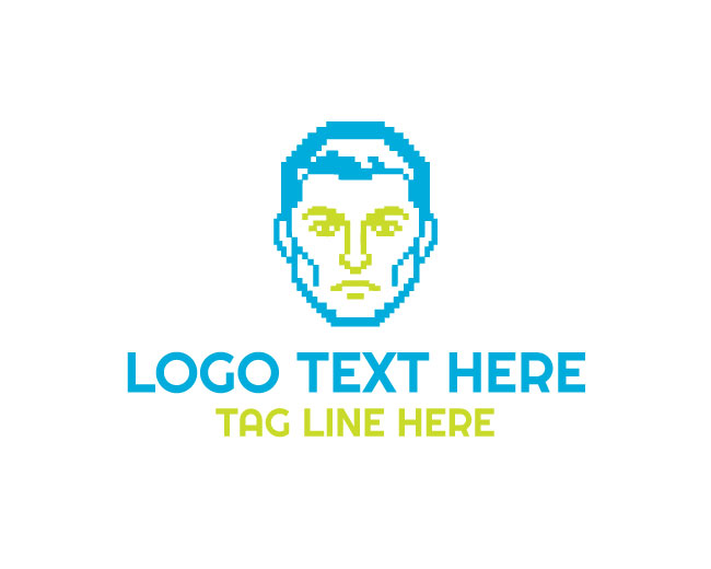  Creative Pixel Man Logo