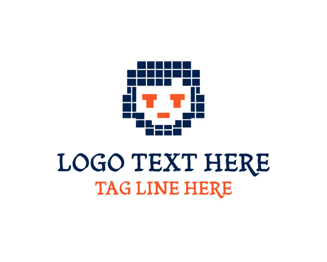 Minimal Pixel Man Logo