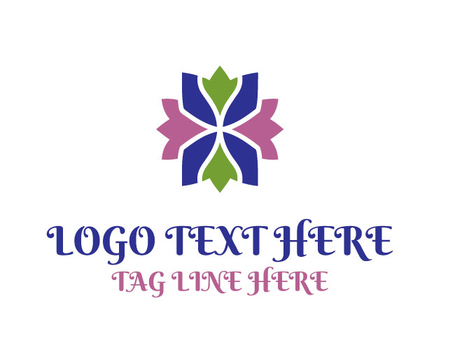 Unique Flower Star Logo