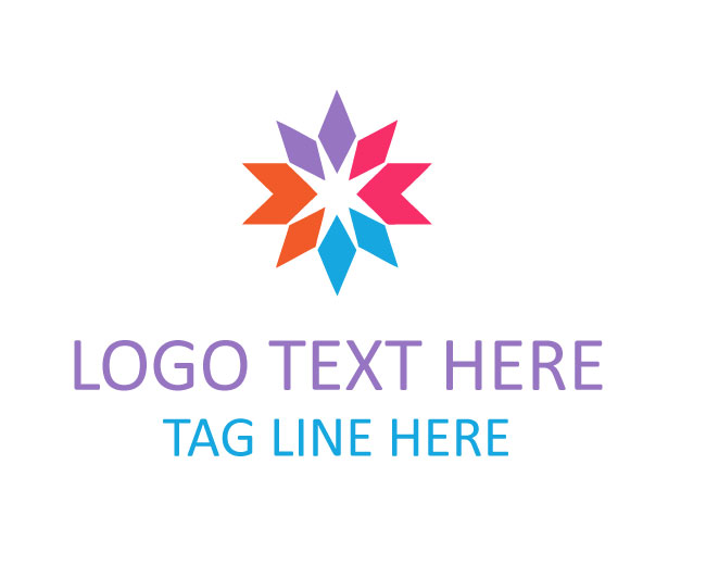 Colorful Flower Star Logo