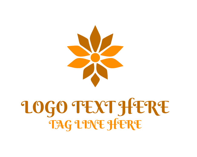 Orange Flower Star Logo