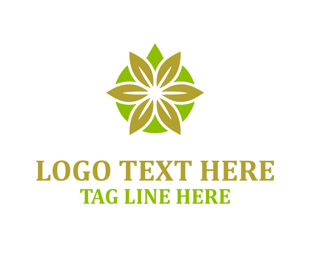 Best Green Flower Star Logo