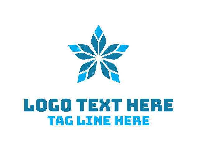 Geometric Bloom Star Logo