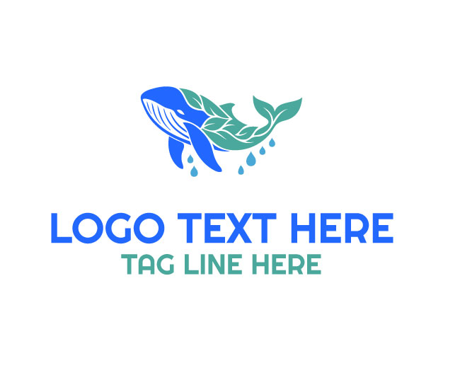  Green Ocean Whale Logo