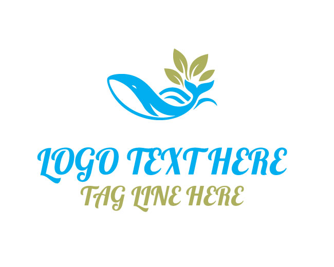 Organic Sea Whale Logo