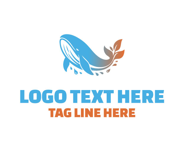 Ocean Leaf Whale Logo