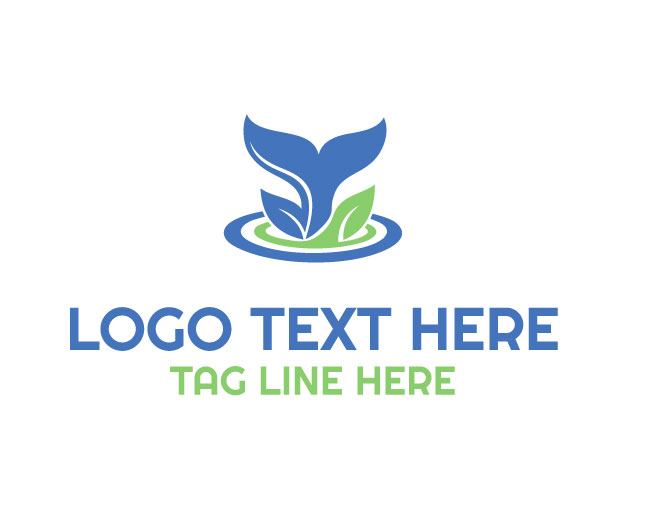 Whale Leaf Bloom Logo