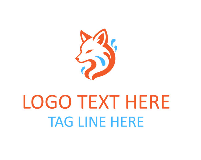  Splash Fox Head Logo