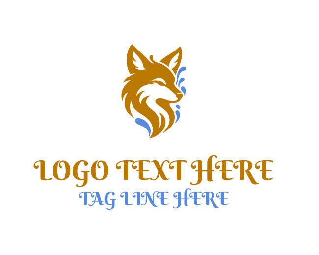 Artistic Fox Splash Logo