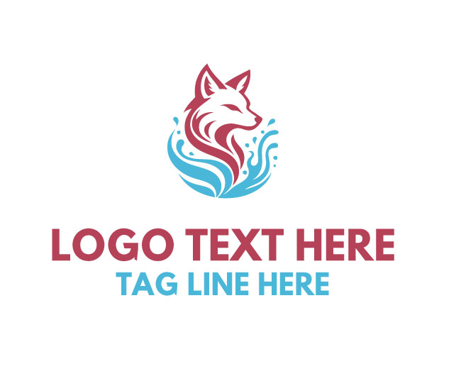 Sleek Fox Splash Logo