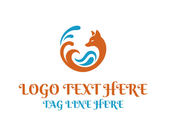 Premium Fox Splash Style Logo