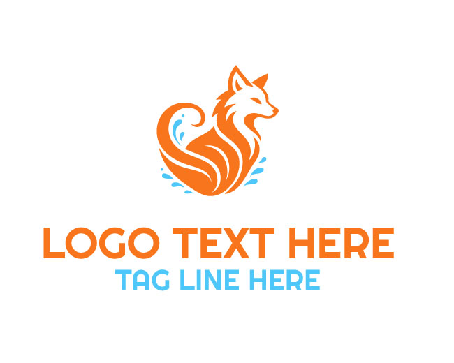 Cute Fox Splash Logo