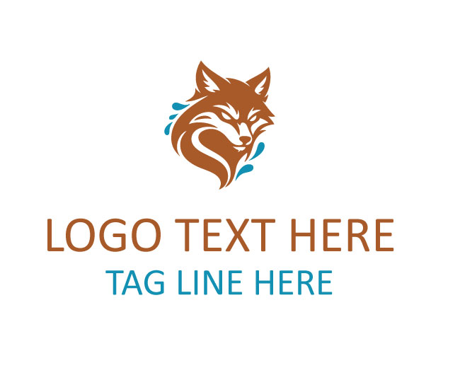 Playful Fox Splash Logo