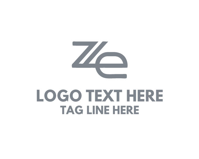  Stylish Letter Z and E Logo