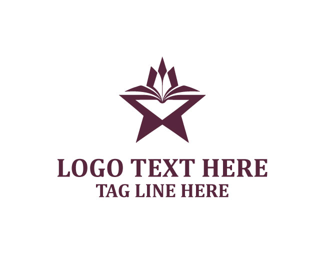 Open Book Star Logo